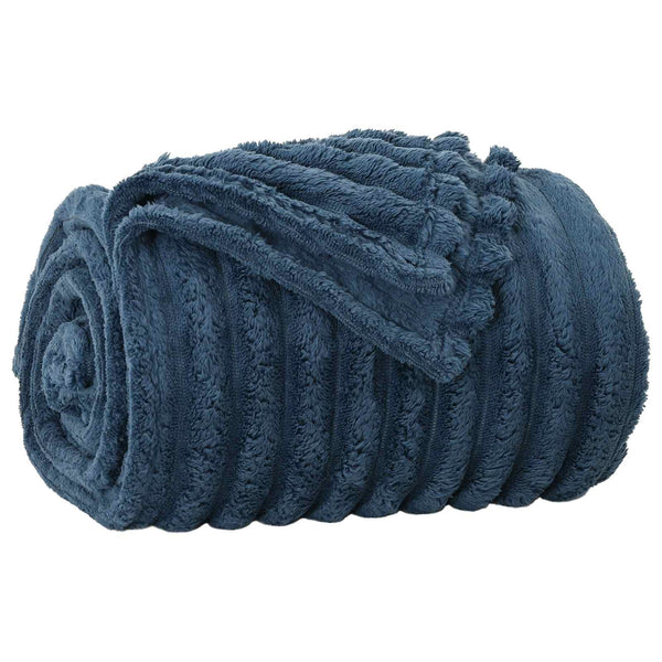 vidaXL Throw Blanket Navy Blue 270 x 240 cm Fleece