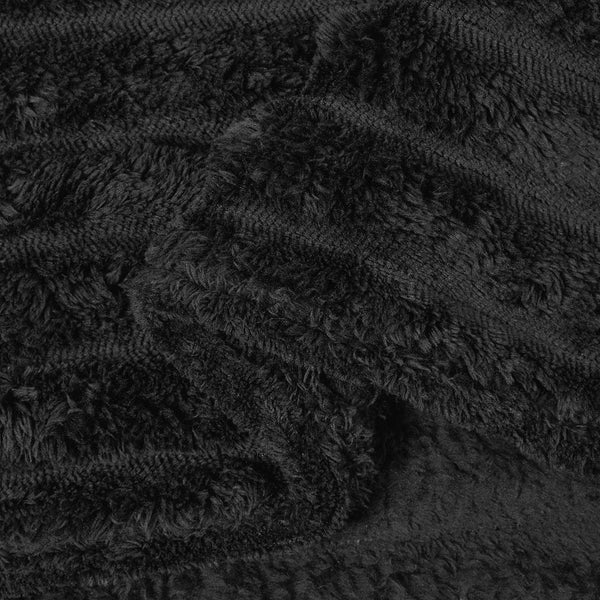 vidaXL Throw Blanket Black 150 x 130 cm Fleece