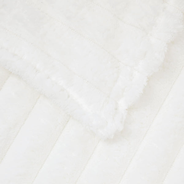 vidaXL Throw Blanket White 200 x 150 cm Fleece