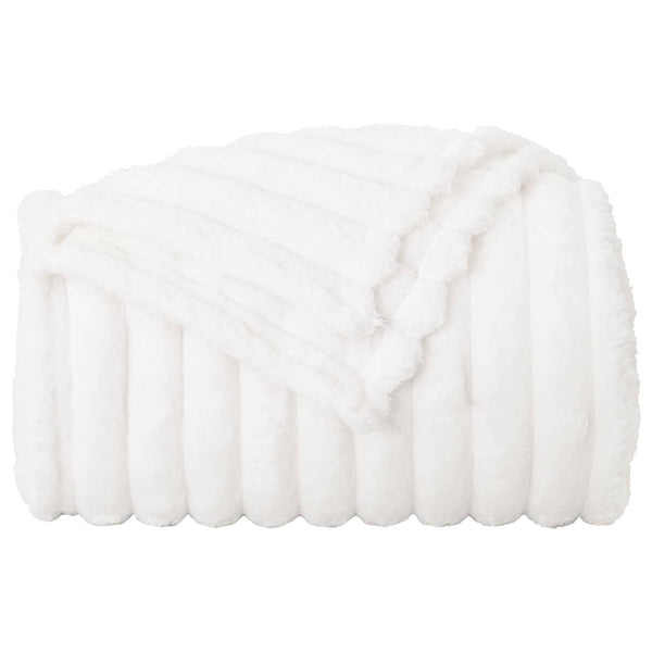 vidaXL Throw Blanket White 200 x 150 cm Fleece