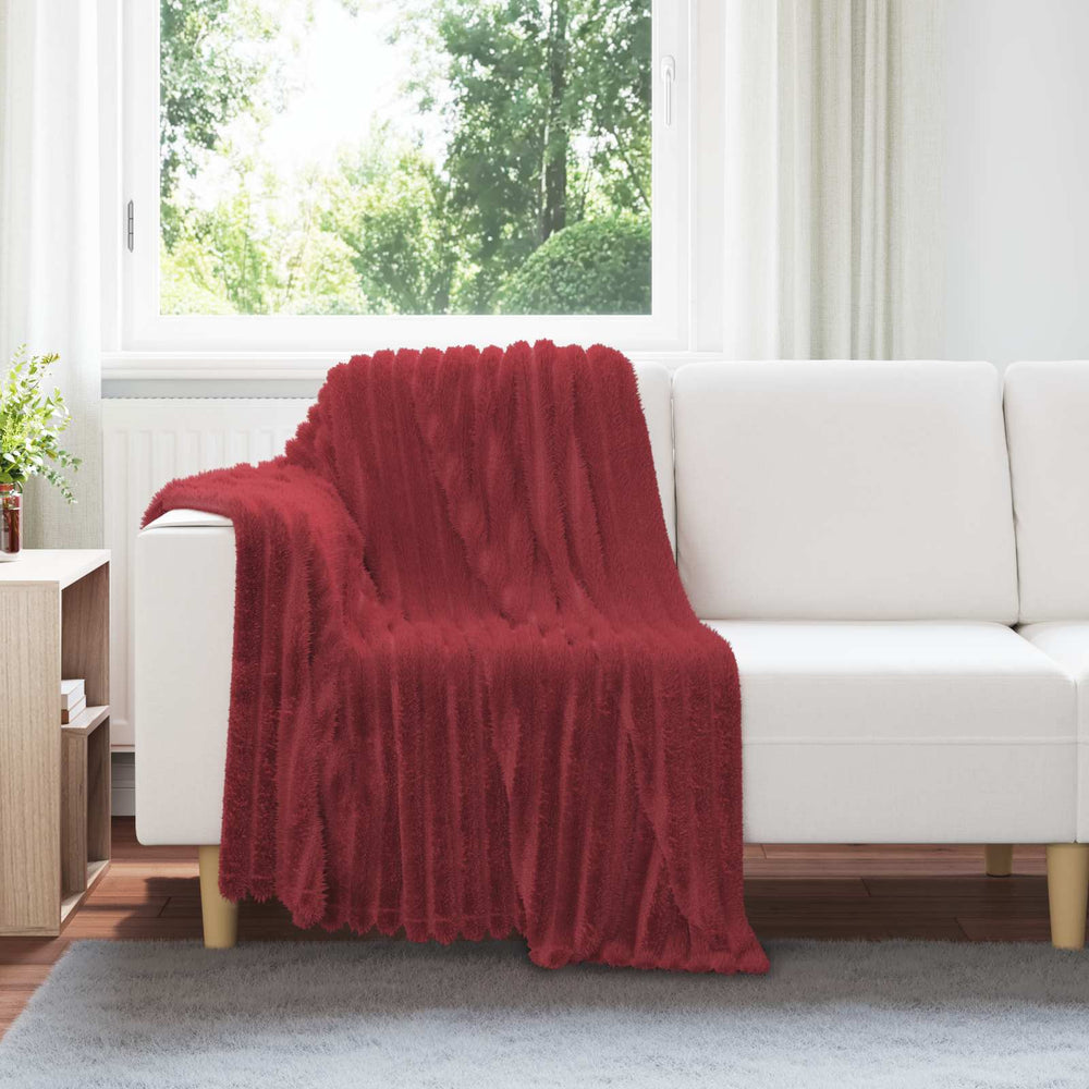 vidaXL Throw Blanket Burgundy 150 x 130 cm Fleece