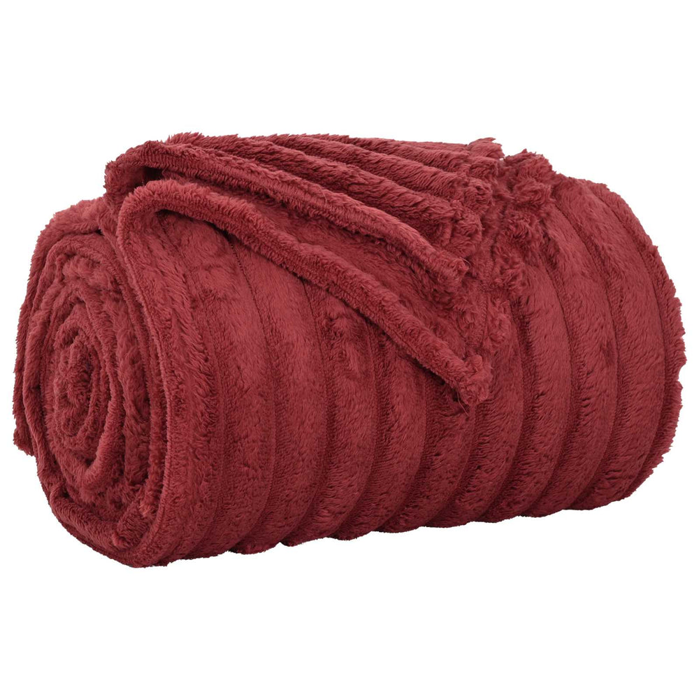 vidaXL Throw Blanket Burgundy 200 x 150 cm Fleece