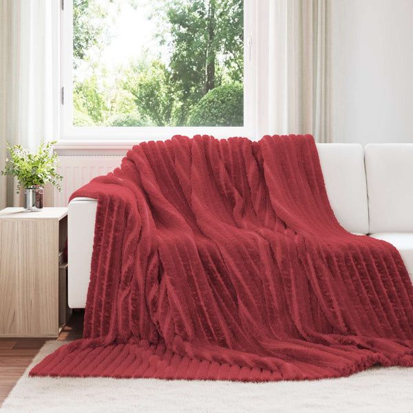 vidaXL Throw Blanket Burgundy 270 x 240 cm Fleece
