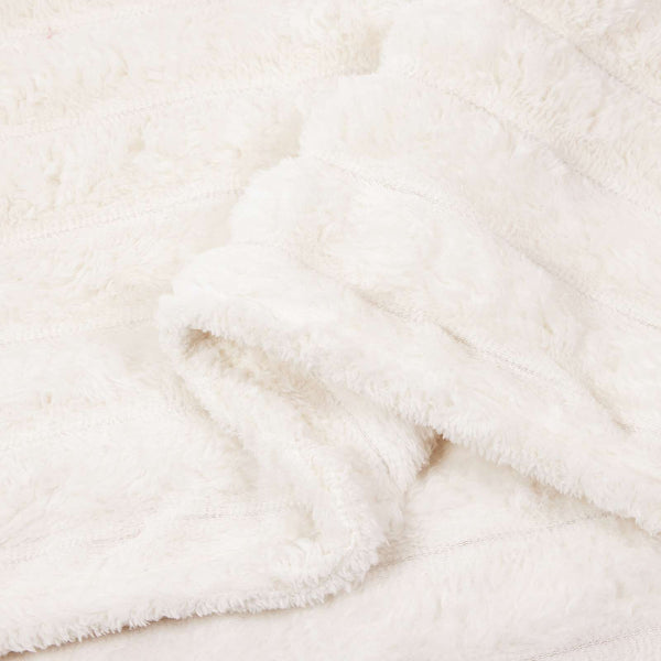 vidaXL Throw Blanket Cream 200 x 150 cm Fleece