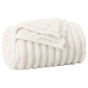 vidaXL Throw Blanket Cream 270 x 240 cm Fleece