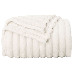vidaXL Throw Blanket Cream 270 x 240 cm Fleece