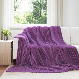 vidaXL Throw Blanket Lilac 270 x 240 cm Fleece