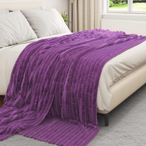 vidaXL Throw Blanket Lilac 270 x 240 cm Fleece