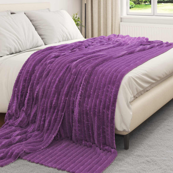 vidaXL Throw Blanket Lilac 270 x 240 cm Fleece