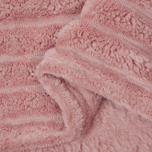 vidaXL Throw Blanket Pink 270 x 240 cm Fleece
