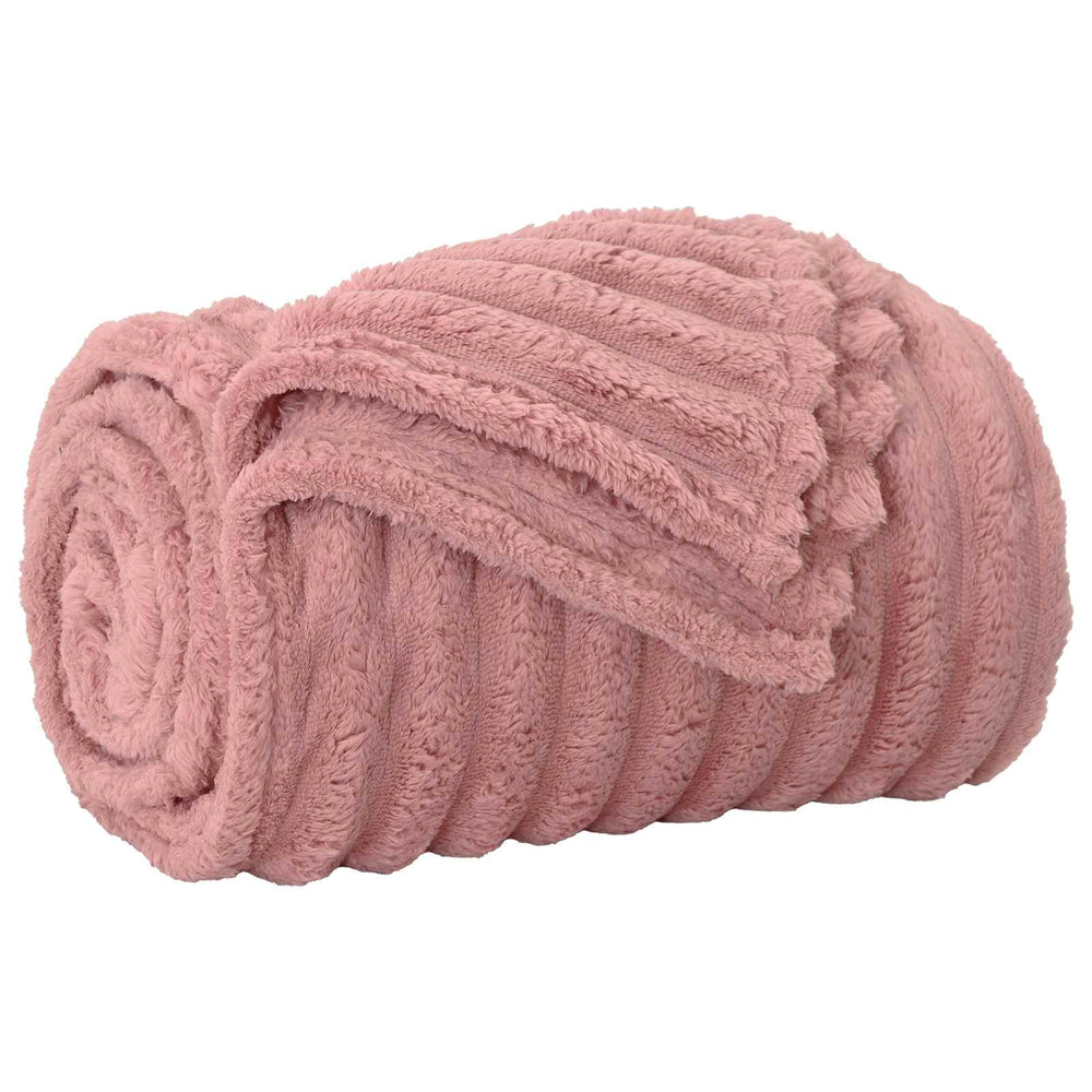 vidaXL Throw Blanket Pink 270 x 240 cm Fleece