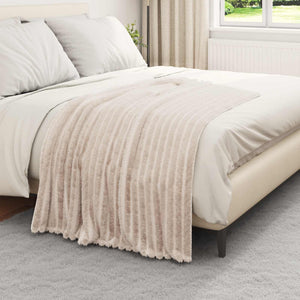 vidaXL Throws 6 pcs Beige 150 x 130 cm Fleece