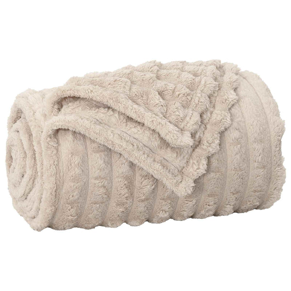 vidaXL Blankets 6 pcs Beige 200 x 150 cm Fleece