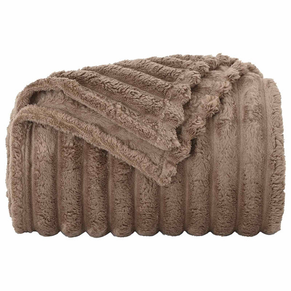 vidaXL Fleece Blankets 6 pcs Camel 240 x 220 cm