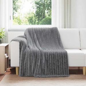 vidaXL Throws 6 pcs Dark Grey 200 x 150 cm Fleece