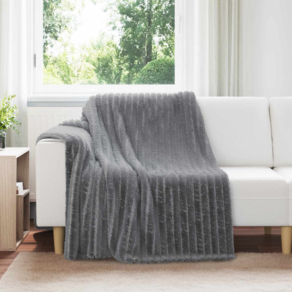 vidaXL Throws 6 pcs Dark Grey 200 x 150 cm Fleece
