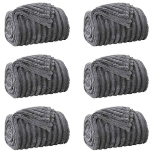 vidaXL Throws 6 pcs Dark Grey 200 x 150 cm Fleece