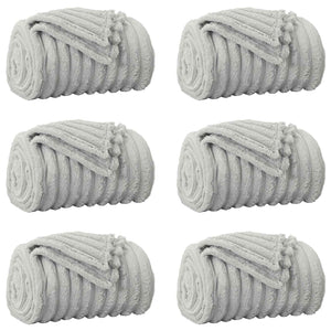 vidaXL Throws 6 pcs Grey 150 x 130 cm Fleece