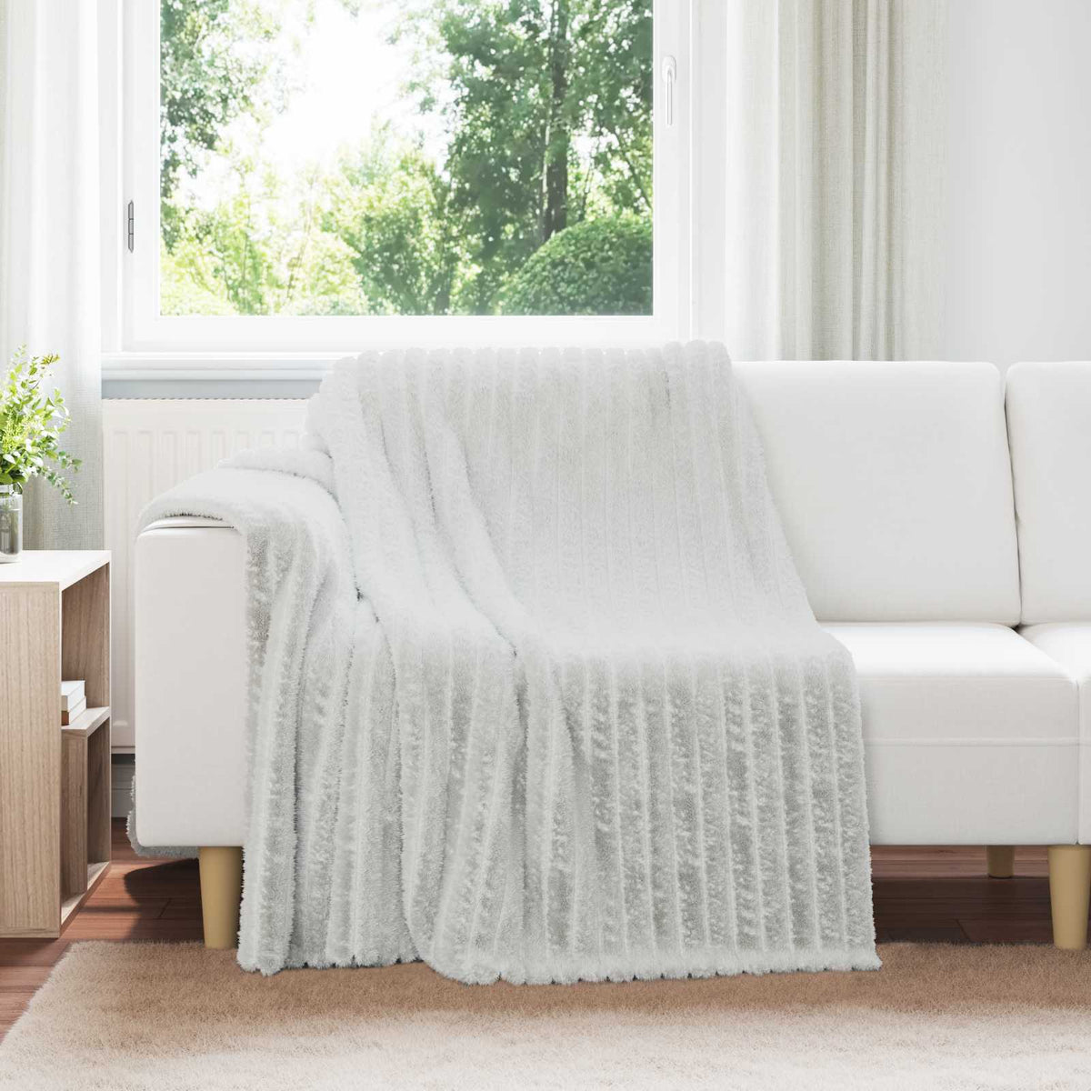 vidaXL Blankets 6 pcs Grey 200 x 150 cm Fleece