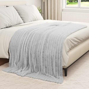 vidaXL Blankets 6 pcs Grey 200 x 150 cm Fleece