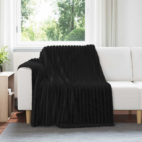 vidaXL Blankets 6 pcs Black 200 x 150 cm Fleece