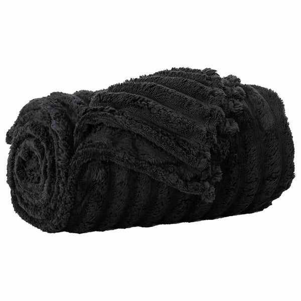 vidaXL Blankets 6 pcs Black 200 x 150 cm Fleece