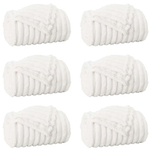 vidaXL Throws 6 pcs White 150 x 130 cm Fleece