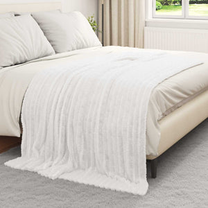 vidaXL Throws 6 pcs White 200 x 150 cm Fleece