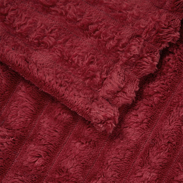 vidaXL Throws 6 pcs Burgundy 150 x 130 cm Fleece