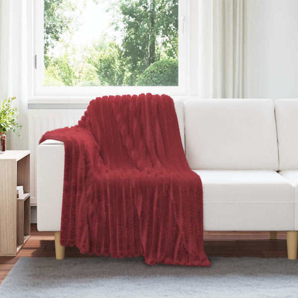 vidaXL Throws 6 pcs Burgundy 150 x 130 cm Fleece
