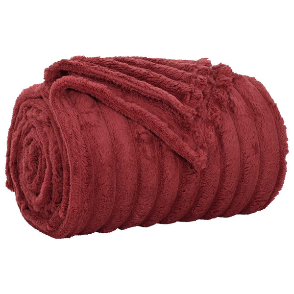 vidaXL Throws 6 pcs Burgundy 270 x 240 cm Fleece