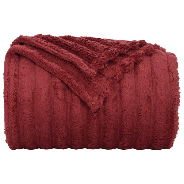 vidaXL Throws 6 pcs Burgundy 270 x 240 cm Fleece