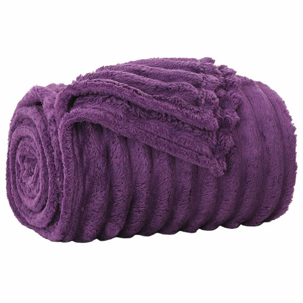vidaXL Blankets 6 pcs Purple 200 x 150 cm Fleece
