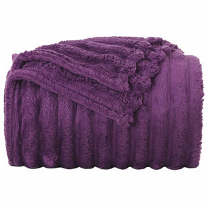 vidaXL Blankets 6 pcs Purple 200 x 150 cm Fleece