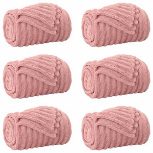 vidaXL Throws 6 pcs Pink 150 x 130 cm Fleece