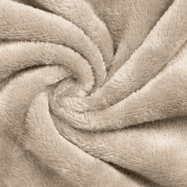 vidaXL Blanket Hoodie Beige L Fleece and Flannel