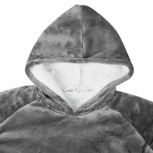 vidaXL Wearable Blanket Dark Grey M Fleece and Flannel