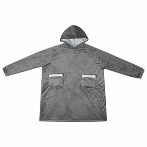vidaXL Wearable Blanket Dark Grey M Fleece and Flannel