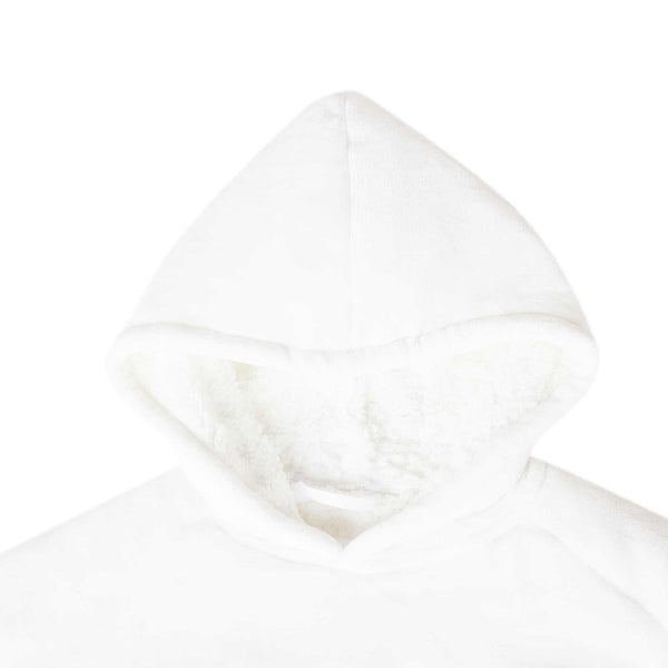 vidaXL Blanket Hoodie White M Fleece and Flannel
