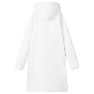 vidaXL Blanket Hoodie White M Fleece and Flannel