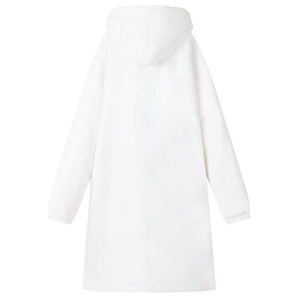 vidaXL Blanket Hoodie White M Fleece and Flannel