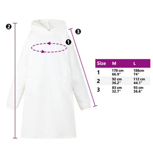 vidaXL Blanket Hoodie White M Fleece and Flannel
