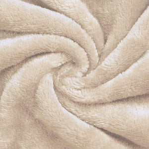Beige Flanell Hoodie Bademantel - XL