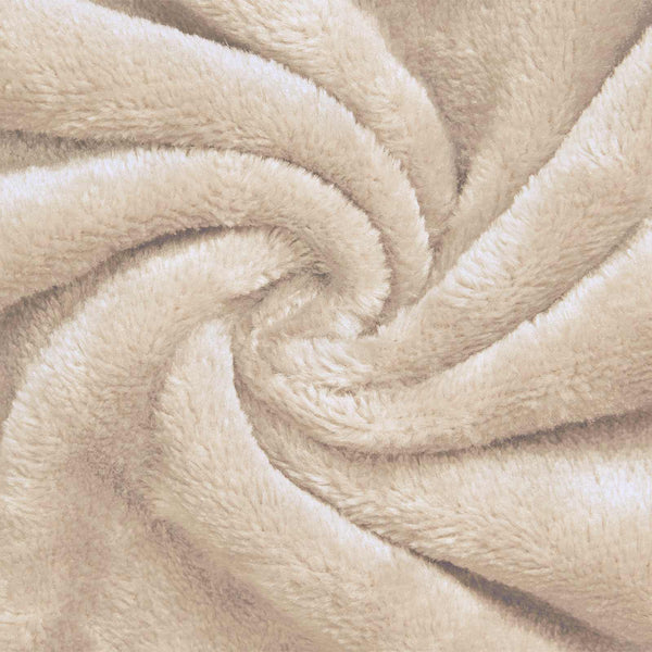 Beige Flanell Bademantel Hoodie XXL