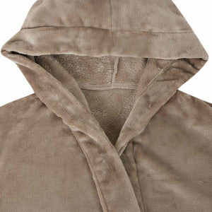 Kamel Flanell Bademantel Hoodie XXXL