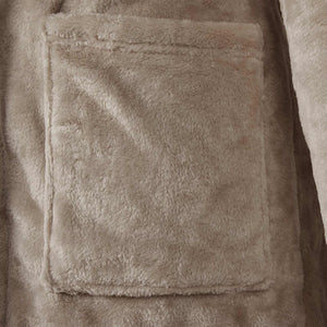 Kamel Flanell Bademantel Hoodie XXXL