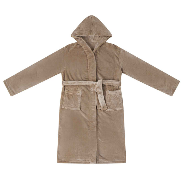 Kamel Flanell Bademantel Hoodie XXXL
