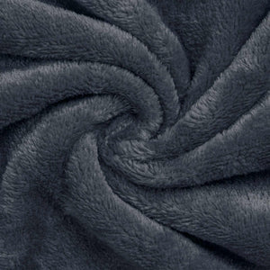 Marineblauer Flanell Hoodie Bademantel - L