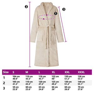 vidaXL Bathrobe without Hood Beige L Flannel