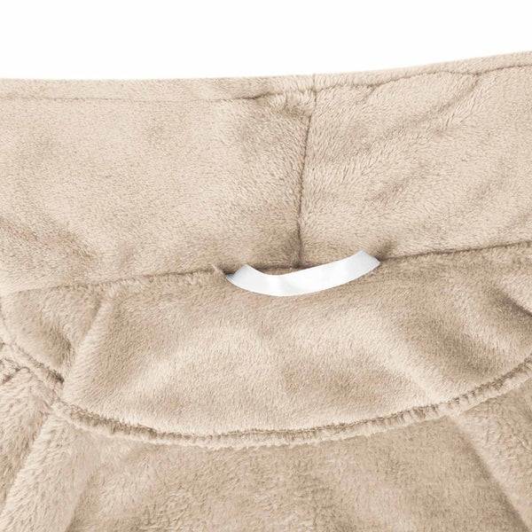 vidaXL Bathrobe without Hood Beige XL Flannel